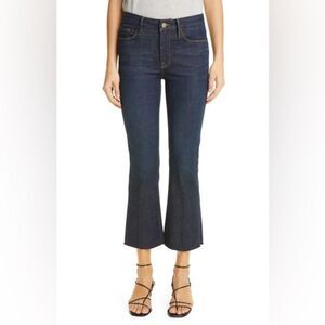 Frame Le Crop Mini Boot High-Waist Raw-Hem Jeans Sz 31